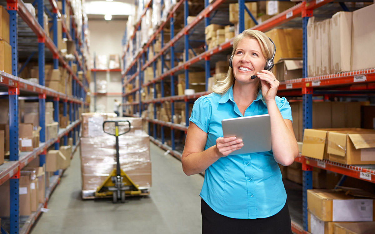 woman working manufacturing warehouse