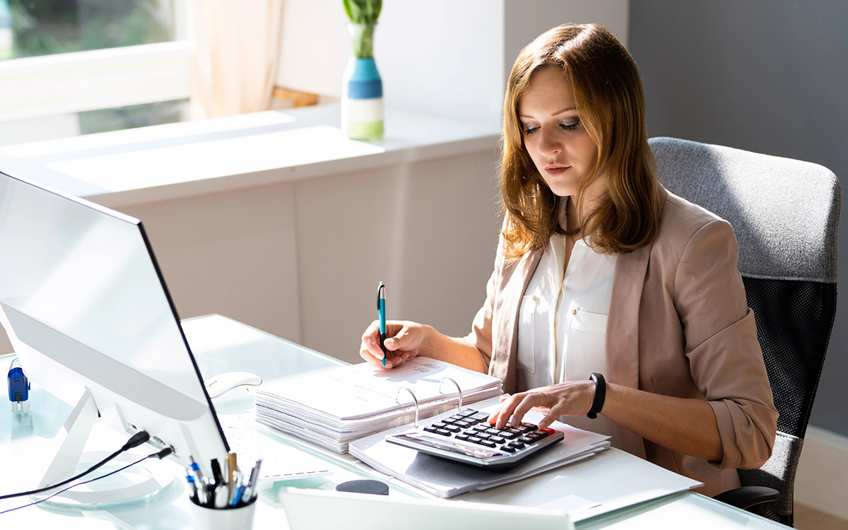 accountant working with documents